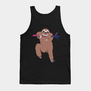 Bisexual Pride Sloth Tank Top